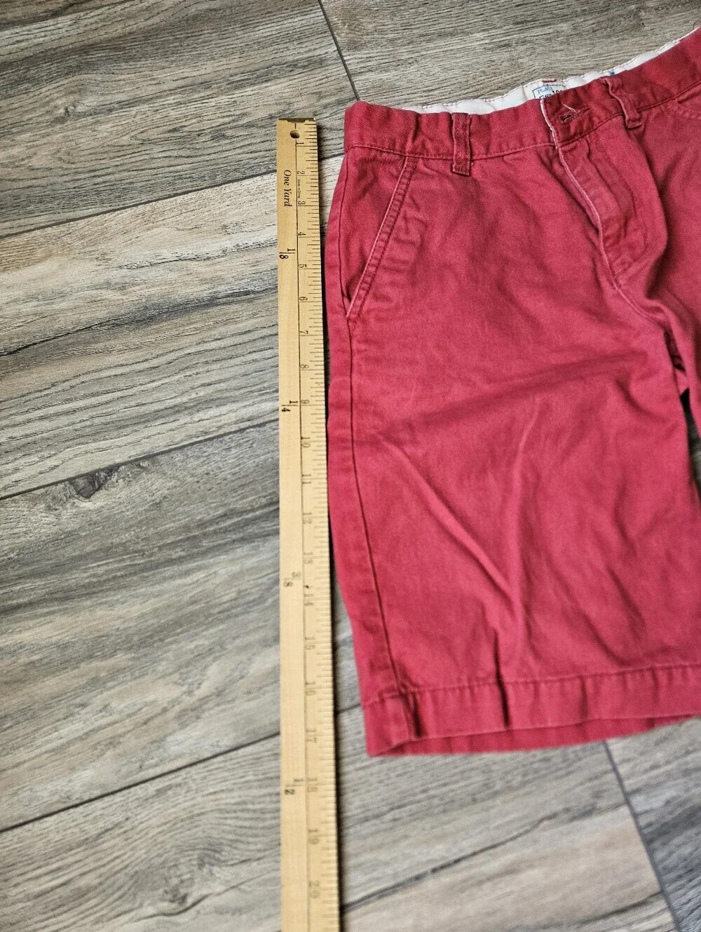 Kids Flat Front Shorts in Red